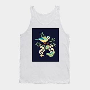 Blue Tit and Butterfly 2 Tank Top